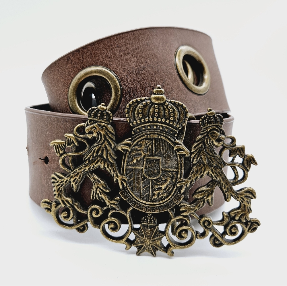 LEVI STRAUSS SIGNATURE | vintage rare coat of arms large belt buckle belt XL